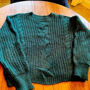 BP cropped green sweater